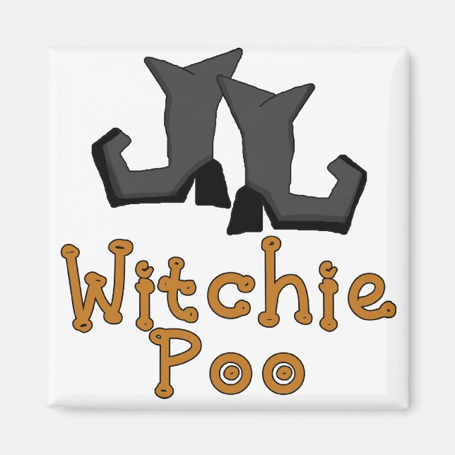 Witchie Poo T - Shirt und Geschenke Magnet (Vorne)