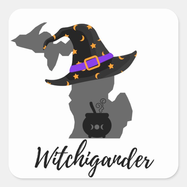 Witchigander Quadratischer Aufkleber (Vorderseite)