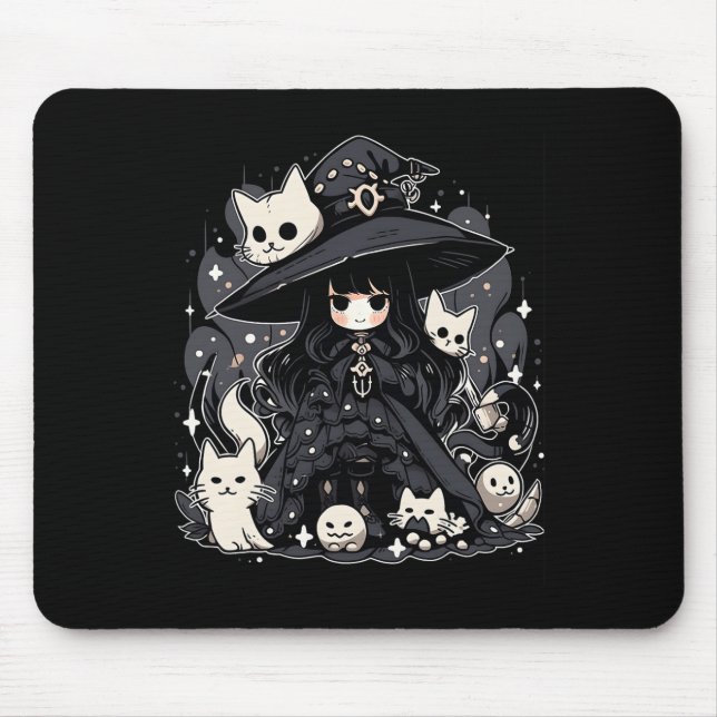 Witching Hour trendy Halloween Grafik Design Mousepad (Vorne)