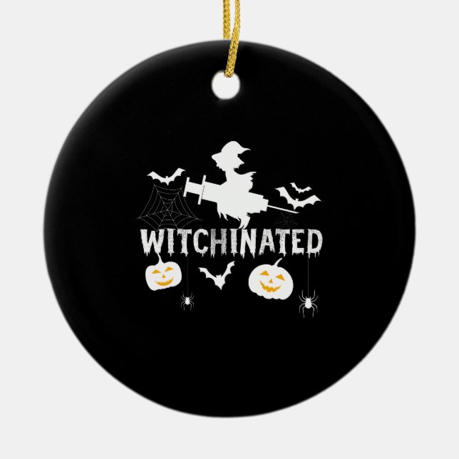 Witchiniertes Halloween 2021Kostüm Witzige Hexe Keramik Ornament (Vorne)