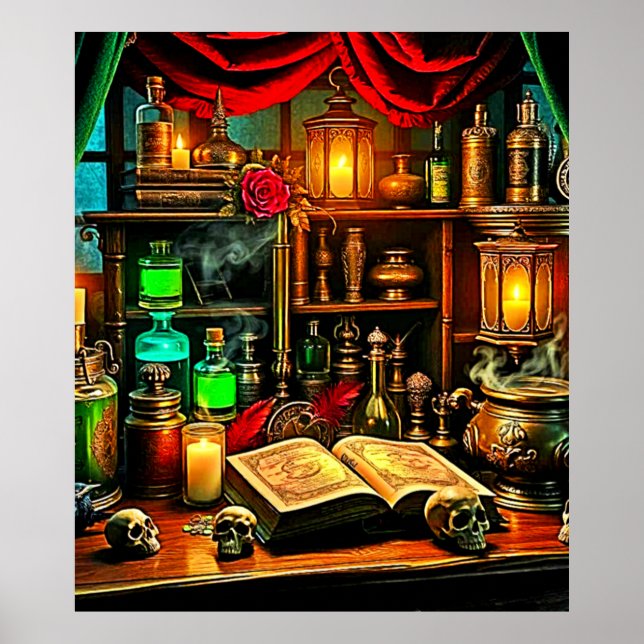 Witch's Altar Mystical Night Brew Design Poster (Vorne)