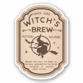Witchs Brew Pop Vintag Label Aufkleber