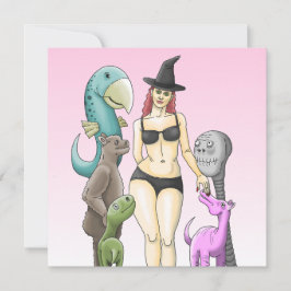 Witch's Halloween Party Einladung