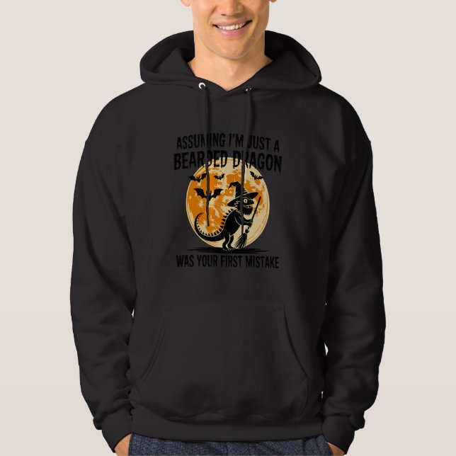 Witchy Beardie Halloween Moon Hoodie (Vorderseite)