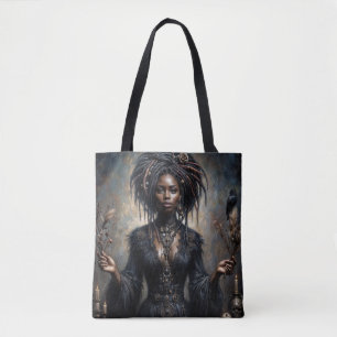 Witchy Black Woman Gothic Art