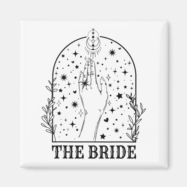 Witchy Bride Coven Matching Gothic Bachelorette Pa Magnet (Vorne)