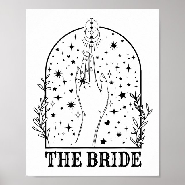 Witchy Bride Coven Matching Gothic Bachelorette Pa Poster (Vorne)