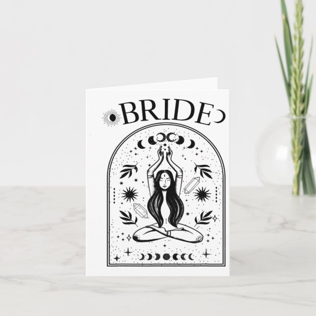 Witchy Bride Coven Tarot Celestial Gothic Bachelor Karte (Vorderseite)