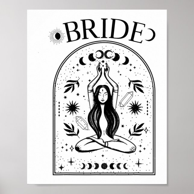 Witchy Bride Coven Tarot Celestial Gothic Bachelor Poster (Vorne)