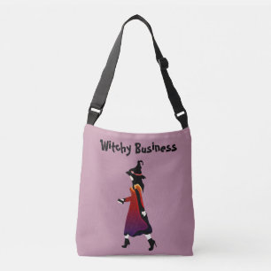 Witchy Business Modernes Personalisiertes Dusky Pi Tragetaschen Mit Langen Trägern