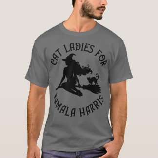 Witchy Cat Ladys for Kamala Wiccaan Pagan Cheeky T-Shirt