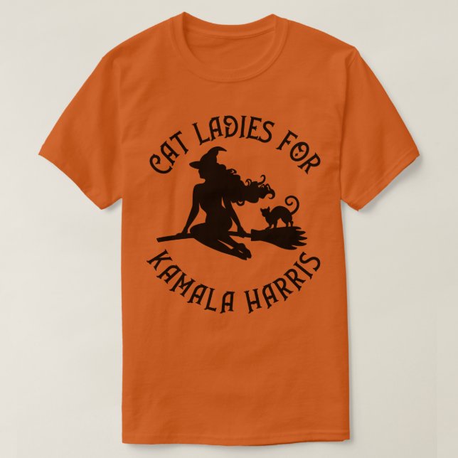 Witchy Cat Ladys for Kamala Wiccaan Pagan Cheeky T-Shirt (Design vorne)