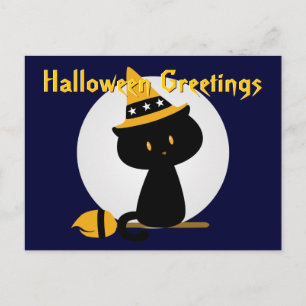 Witchy Cat Postcard Postkarte