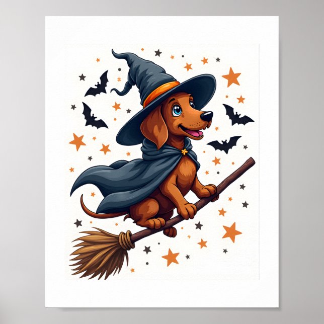 Witchy Dackel Delight Poster (Vorne)