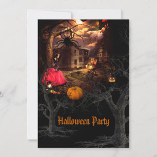 Witchy Halloween-Party Einladung