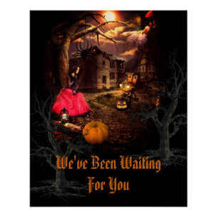 Witchy Halloween-Party Poster