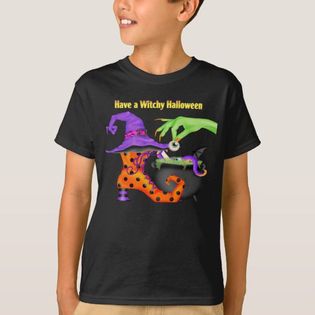 Witchy Halloween T - Shirt (Vorderseite)
