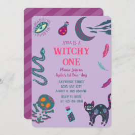 Witchy One Halloween Einladung