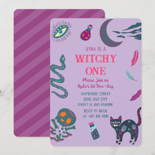 Witchy One Halloween Einladung