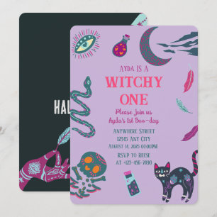 Witchy One Halloween Einladung