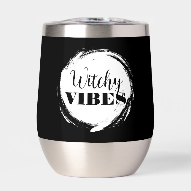 Witchy Personalized Halloween Party Black White (Vorderseite)