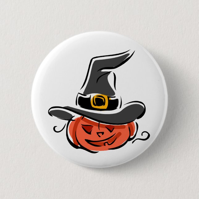Witchy Pumpkin Button (Vorderseite)