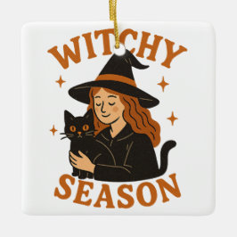 Witchy-Saison Keramikornament