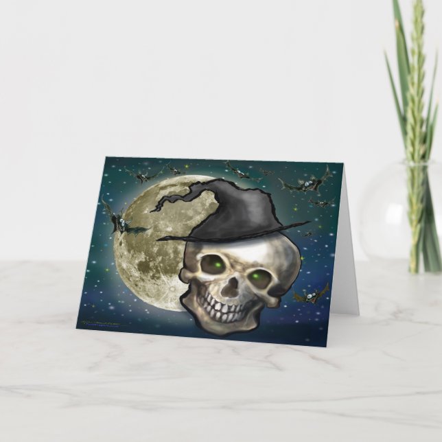 Witchy Skull Card Karte (Vorderseite)