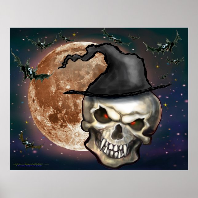 Witchy Skull Poster (Vorne)