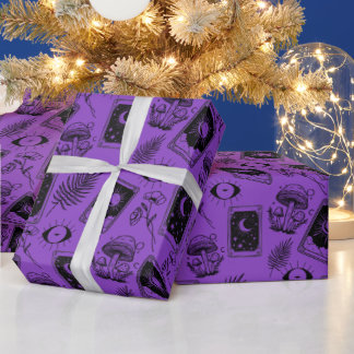 Witchy Tarot Botanischer Pilz Geschenkpapier