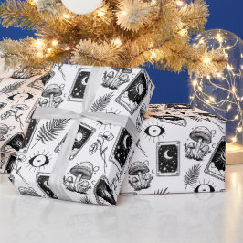 Witchy Tarot Botanischer Pilz Geschenkpapier