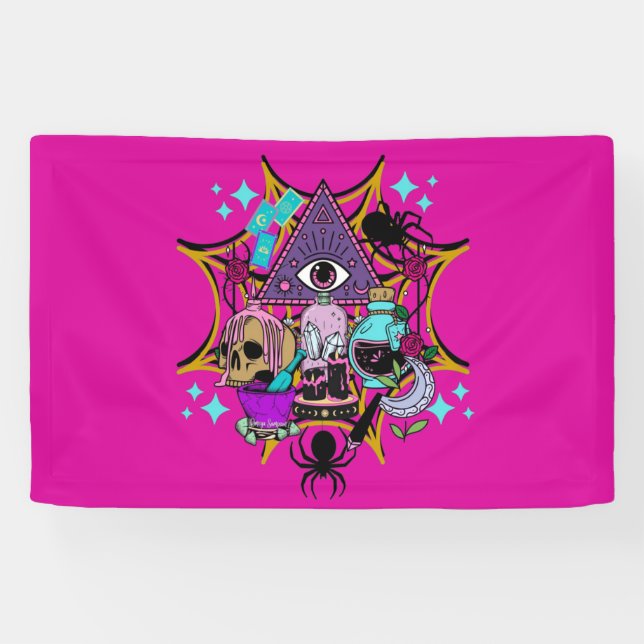 Witchy Vibes and Spiders Banner (Horizontal)
