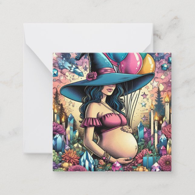 WItchy Vibes | Baby | Schwangerschaft | Mama Mitteilungskarte (Vorderseite)