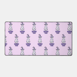 "Witchy Vibes" Halloween Hexenghost Lila Schreibtischunterlage