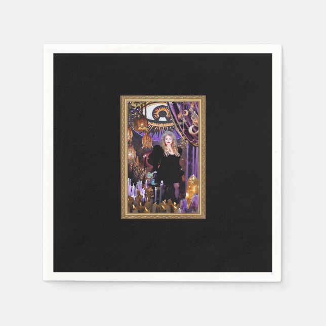 Witchy Whimsigoth Stevie Collage Serviette (Vorderseite)