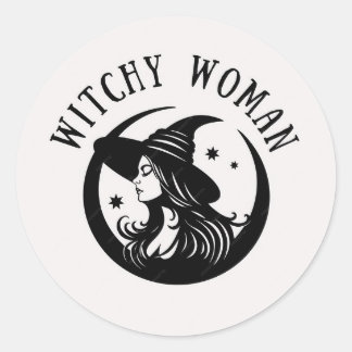 Witchy Woman 3" (pack of 6) Runder Aufkleber