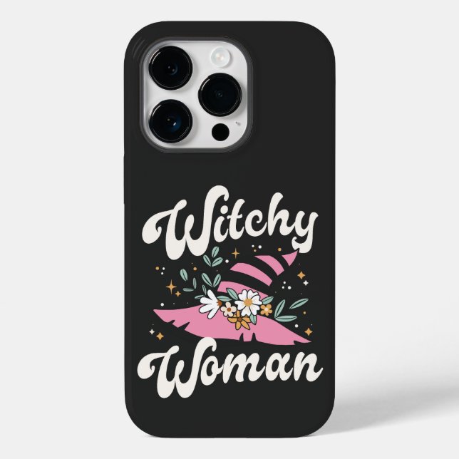 Witchy Woman Funny Pink Hexe Halloween Case-Mate iPhone Hülle (Rückseite)