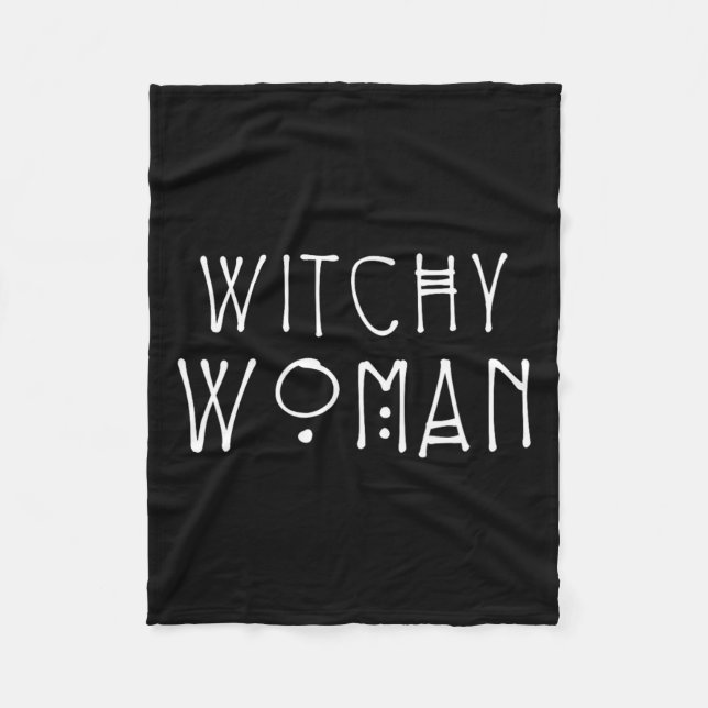 Witchy Woman Halloween-Kostüm Fleecedecke (Vorderseite)