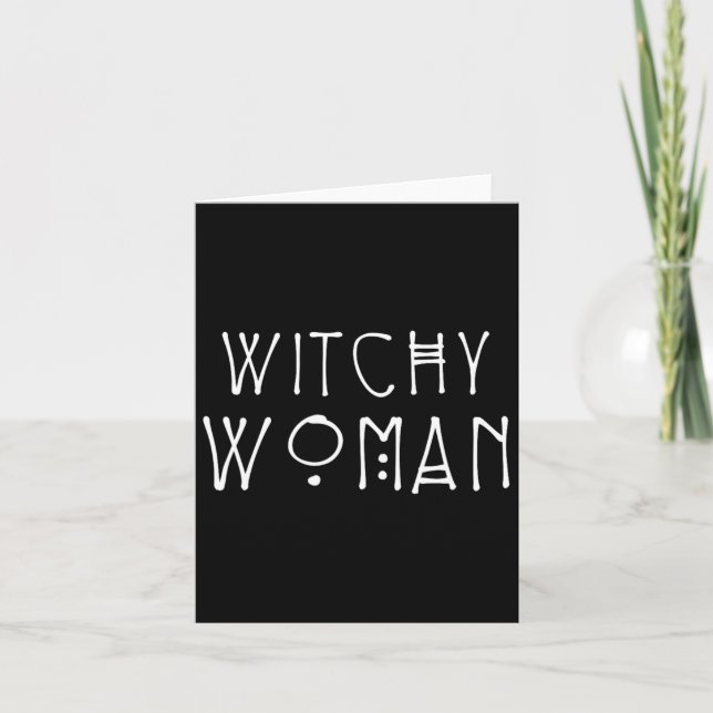 Witchy Woman Halloween-Kostüm Karte (Vorderseite)