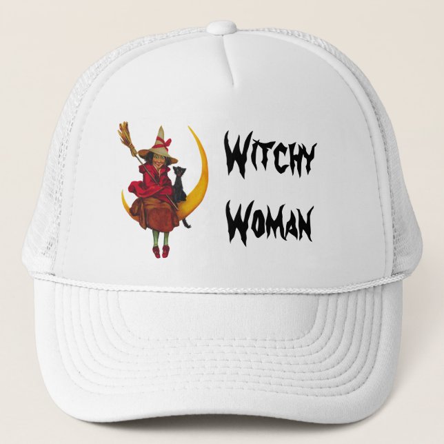 Witchy Woman Hat Truckerkappe (Vorderseite)