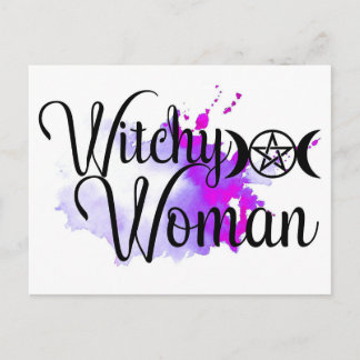 Witchy Woman Postcard Postkarte