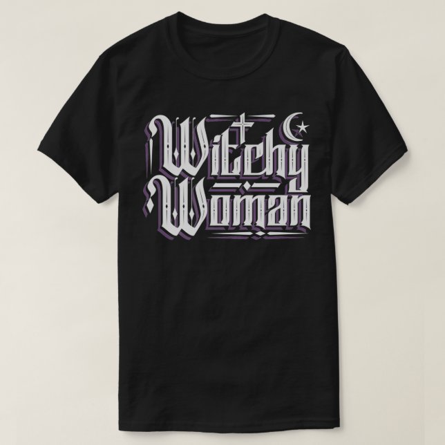 Witchy Woman Wicca Moon Premium T-Shirt (Design vorne)