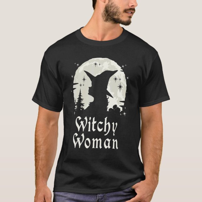 Witchy Woman Witchcraft Wiccan Hexe T-Shirt (Vorderseite)