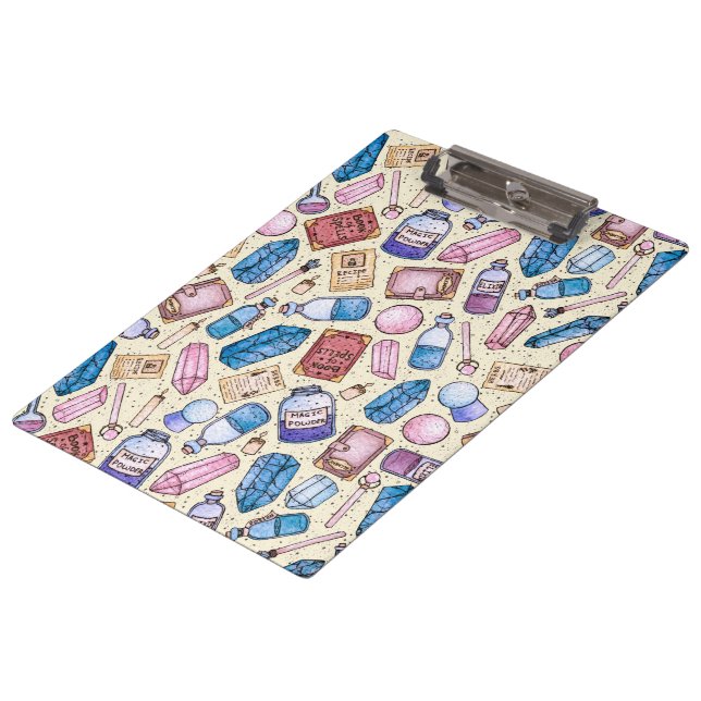 Witchy Wonders Clipboard Klemmbrett (Schrägansicht)