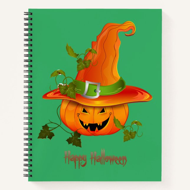 Witchy Wonders: Halloween Themed Custom Notebook Notizbuch (Vorderseite)