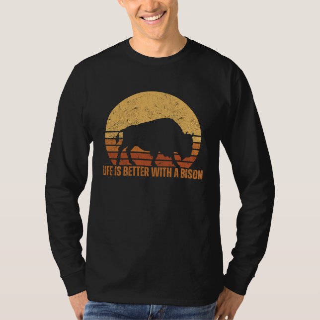 With A Bison  Buffalo T-Shirt (Vorderseite)