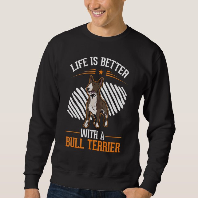 with a Bull Terrier Bull Terrier Sweatshirt (Vorderseite)