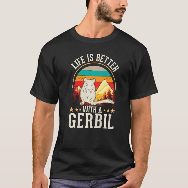 with a Gerbil Racing Rat Gerbil T-Shirt (Vorderseite)
