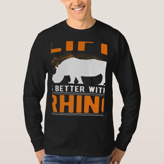 with a Rhino T-Shirt (Vorderseite)