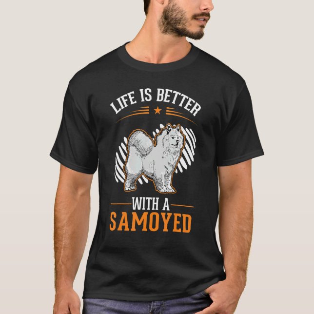 with a Samoyed T-Shirt (Vorderseite)